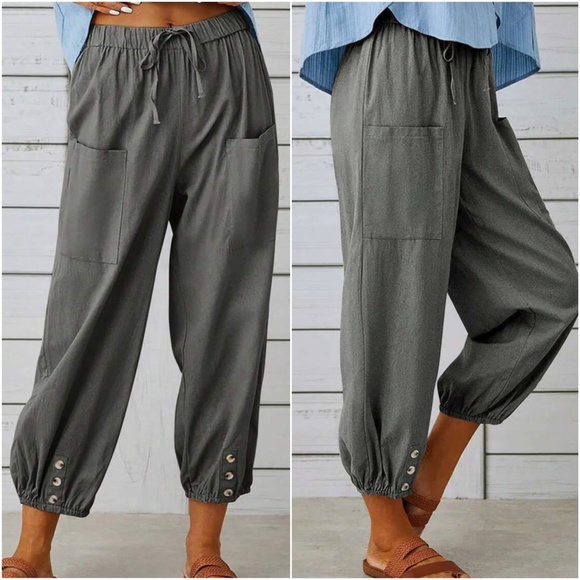 BellanBlue Pants - 020 Solid Stretchy Waist Pockets Lounge Pants